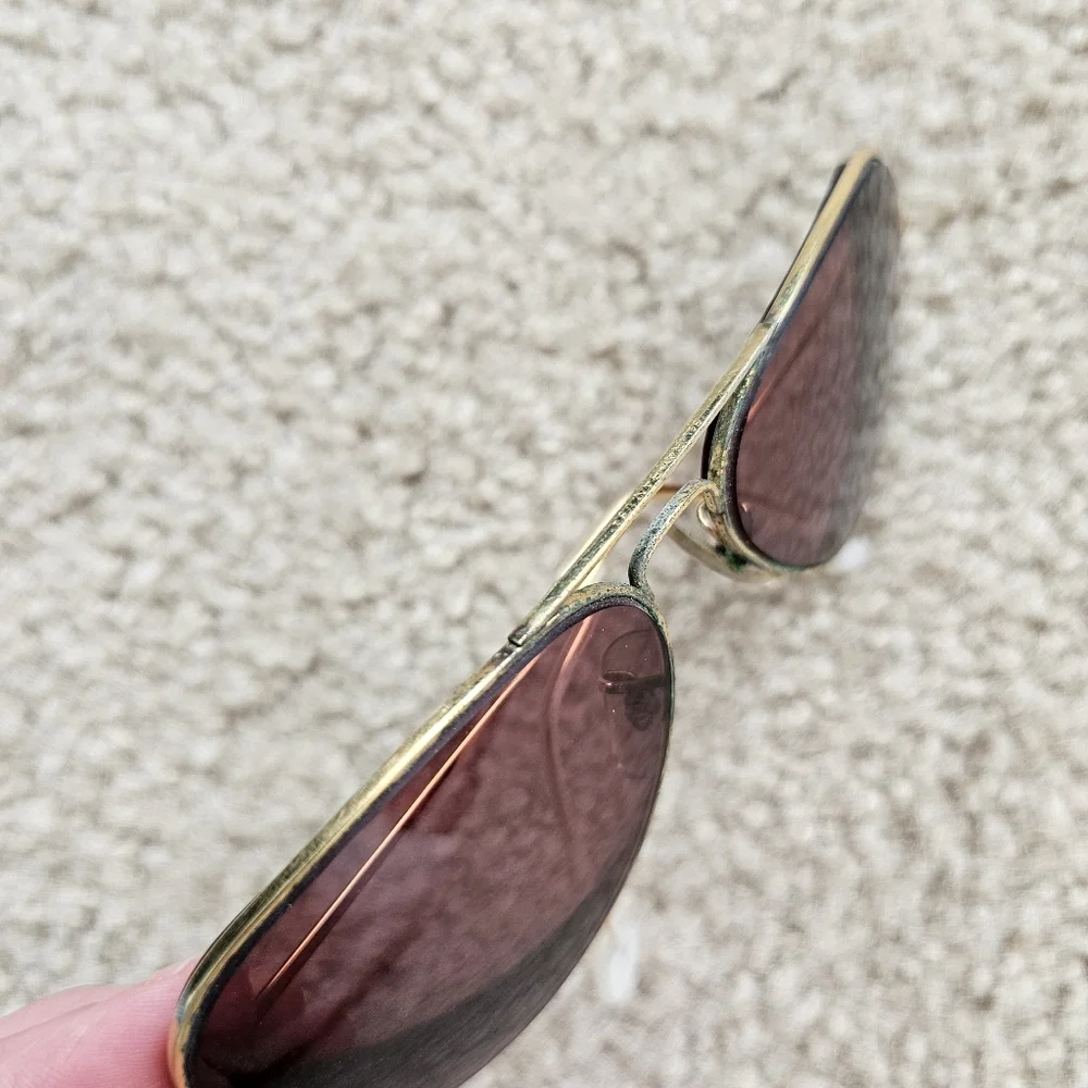 Vintage B&L Ray Ban USA sunglasses gold frames brown lenses